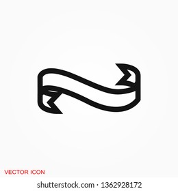 Ribbon icon vector sign symbol for design