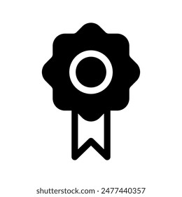 Ribbon Icon Vector Symbol Design Illustration