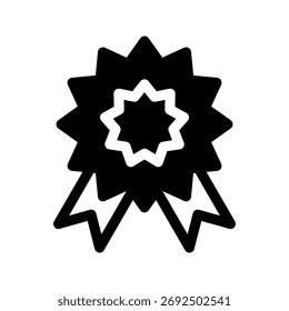 Ribbon Icon Vector Symbol Design Illustration