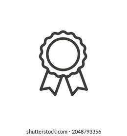 Ribbon Icon White Background Stock Vector (Royalty Free) 2048793356 ...