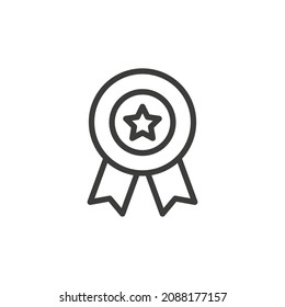 Ribbon icon with white background