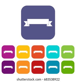 Ribbon icons set