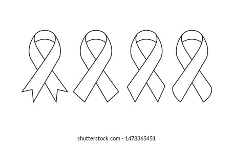 Ribbon for illness awareness icon. symbol of Scoliosis. isolated on white background vector illustration design