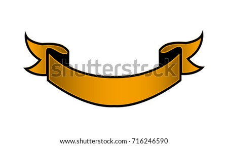 ribbon illustration (orange)
