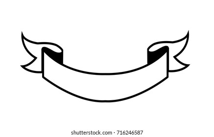 ribbon illustration (outline)