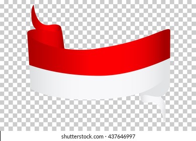 Ribbon, Indonesia Flag 
