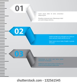 Ribbon infographic design with gradation and calibration