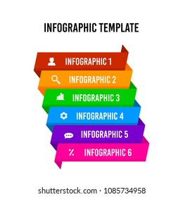 Ribbon infographic design template.