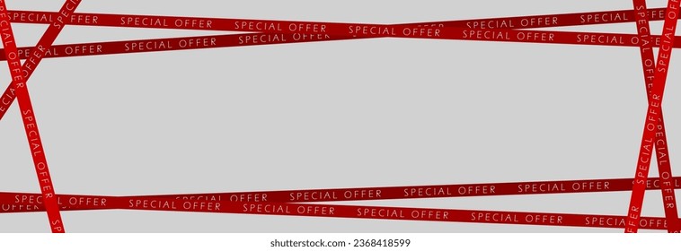 Cinta con la oferta especial de inscripción, venta, publicidad para una gran fiesta.