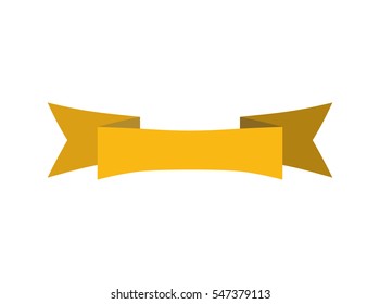 Ribbon Isolated Template Yellow Decorative Tape Stock Vector (Royalty ...