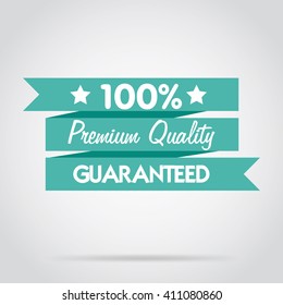 Ribbon isolated vector in flat design style. Colorful abstract ribbon badge