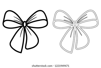 Ribbon with knot to decorate gifts.