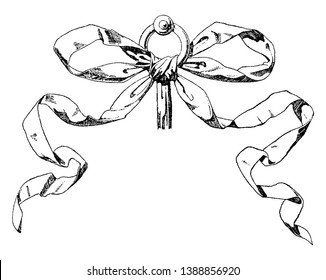 Ribbon y Knot es un producto diseñado para un grupo de frutas, sus dos extremos en el límite del disco, el dibujo o grabado de la línea vintage.