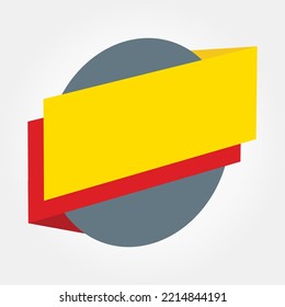 Ribbon Label Banner Design Template
