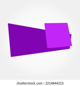 Ribbon Label Banner Purple Design Template