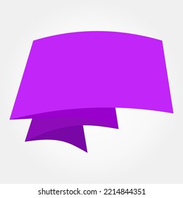 Ribbon Label Banner Purple Design Template