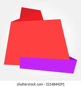 Ribbon Label Banner Red Design Template