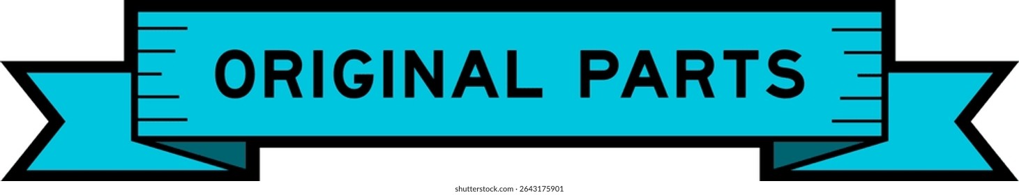 Banner da etiqueta da faixa de opções com peças originais do Word na cor azul no fundo branco