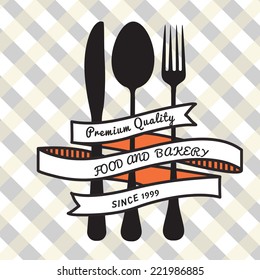 ribbon label graphic element for menu