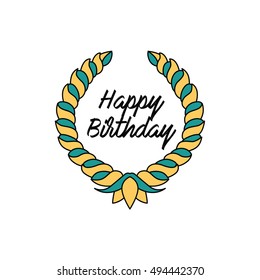 Ribbon Laurel Wreath Vector