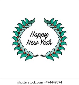 Ribbon Laurel Wreath Vector