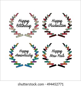 Ribbon Laurel Wreath Vector