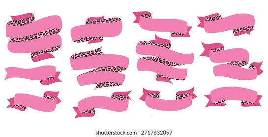 Conjunto decorativo rosa leopardo de la cinta