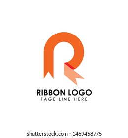 Ribbon Letter R Design Logo Template