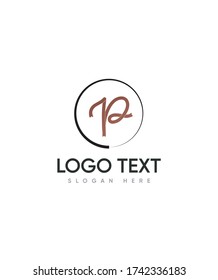 Ribbon letter type P logo template, Vector logo for business and company identity 