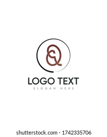 Ribbon letter type Q logo template, Vector logo for business and company identity 