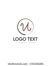 Plantilla de logotipo de tipo de letra de cinta U, logotipo de vector para identidad empresarial y de empresa 