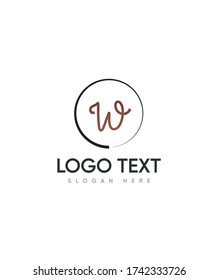 Ribbon letter type W logo template, Vector logo for business and company identity 