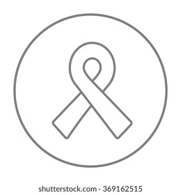 Ribbon line icon.