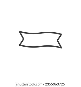 Ribbon line icon. linear style sign for mobile concept and web design. Ribbon outline vector icon. Symbol, logo illustration. Vector graphics