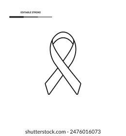 Ribbon Line Icon Vector Design.