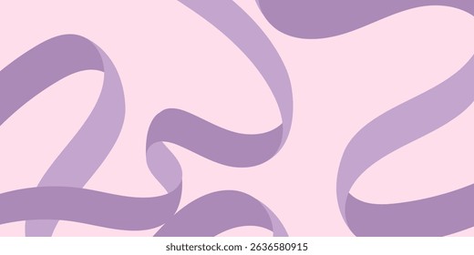 Ribbon line shape background. Wavy shape with Colorful element. Vector illustration.