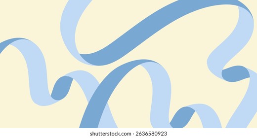 Ribbon line shape background. Wavy shape with Colorful element. Vector illustration.