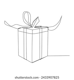 Ribbon line Single-line art continuous outline vector art drawing simple minimalist design