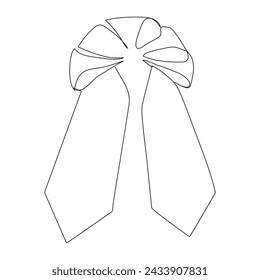Ribbon line Single-line art continuous outline vector art drawing simple minimalist design