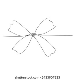 Ribbon line Single-line art continuous outline vector art drawing simple minimalist design
