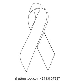Ribbon line Single-line art continuous outline vector art drawing simple minimalist design