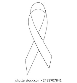 Ribbon line Single-line art continuous outline vector art drawing simple minimalist design