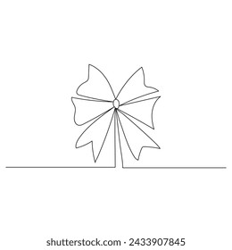 Ribbon line Single-line art continuous outline vector art drawing simple minimalist design