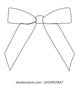 Ribbon line Single-line art continuous outline vector art drawing simple minimalist design