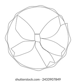 Ribbon line Single-line art continuous outline vector art drawing simple minimalist design