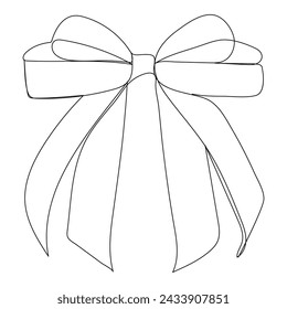 Ribbon line Single-line art continuous outline vector art drawing simple minimalist design