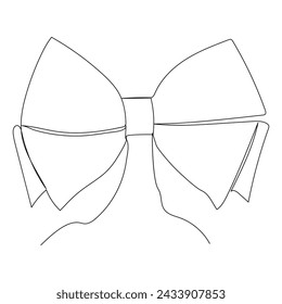 Ribbon line Single-line art continuous outline vector art drawing simple minimalist design