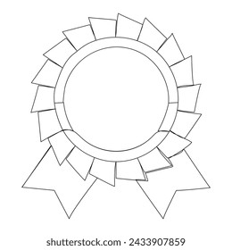 Ribbon line Single-line art continuous outline vector art drawing simple minimalist design