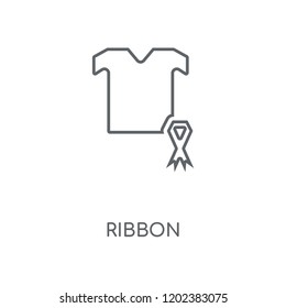 Ribbon linear icon. Ribbon concept stroke symbol design. Thin graphic elements vector illustration, outline pattern on a white background, eps 10.