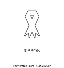 Ribbon linear icon. Ribbon concept stroke symbol design. Thin graphic elements vector illustration, outline pattern on a white background, eps 10.